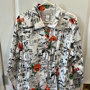Women’s White Floral Jacket